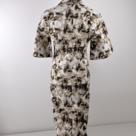 Samsoe Samsoe Demi short sleeved button up shirt dress in camo clay size Large - Picture 8 of 11